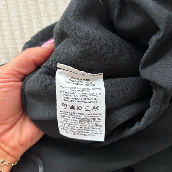 Nike Juniors Black Joggers Size Medium Drawstring Pockets 25" Inseam - Picture 7 of 9